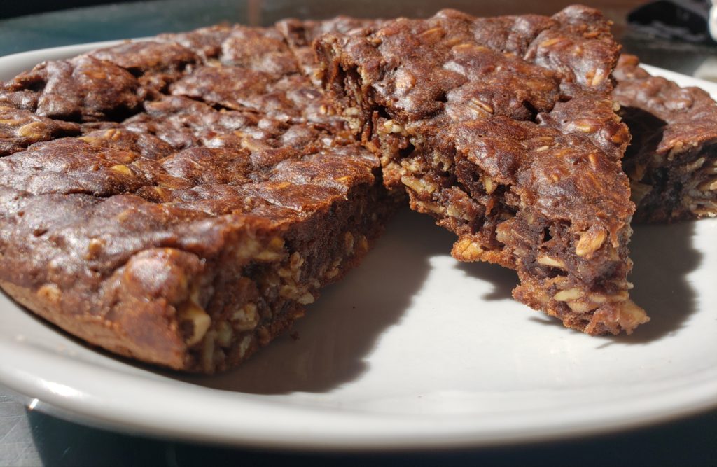 pastel de plátano y avena