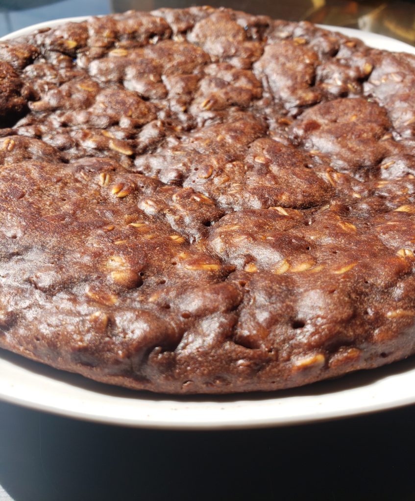 brownie de plátano y avena