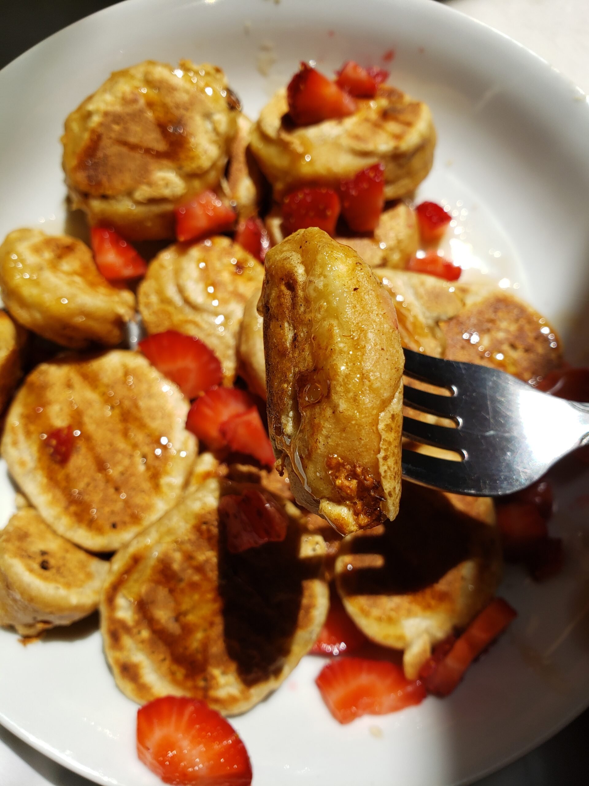 Ingredientes para los mini panqueques rellenos de plátano dkarolina.com