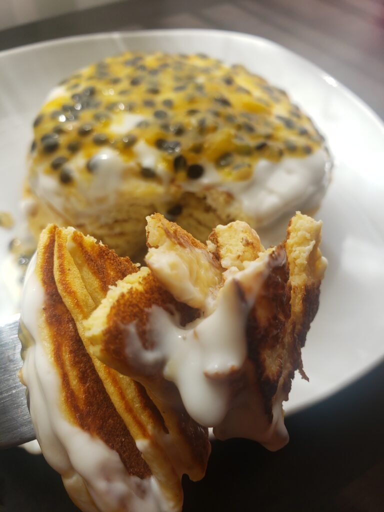 Como hacer panqueques de maracuyá y avena