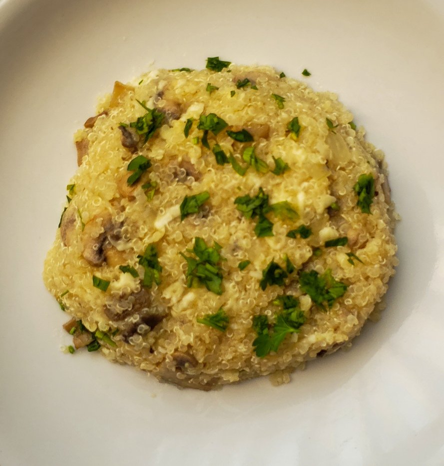 Risotto de quinoa con champiñones o quinotto dkarolina.com