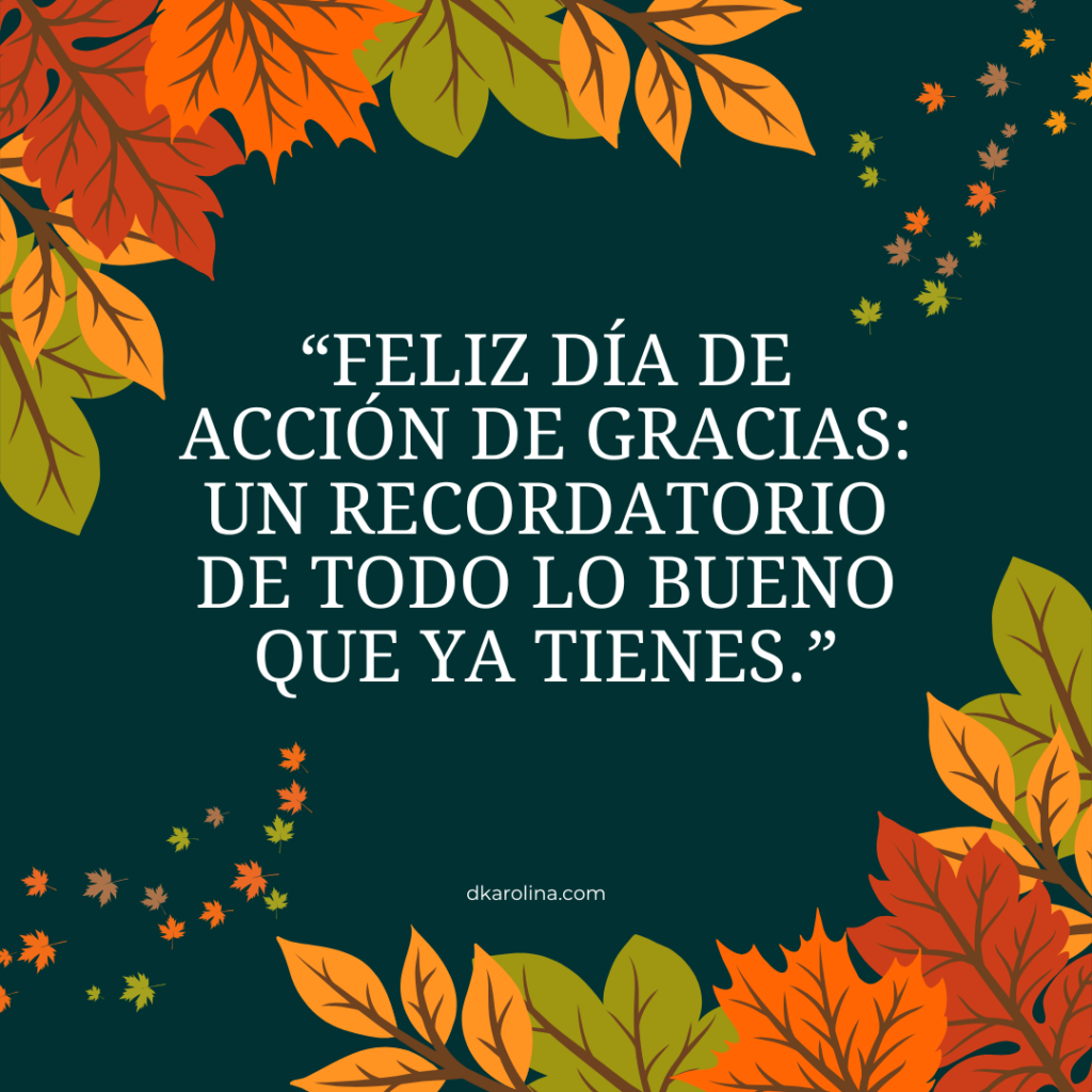 Frases para desear feliz Día de Acción de Gracias