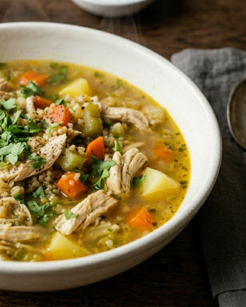 Sopa de quinoa con pollo: receta saludable y fácil - dkarolina.com