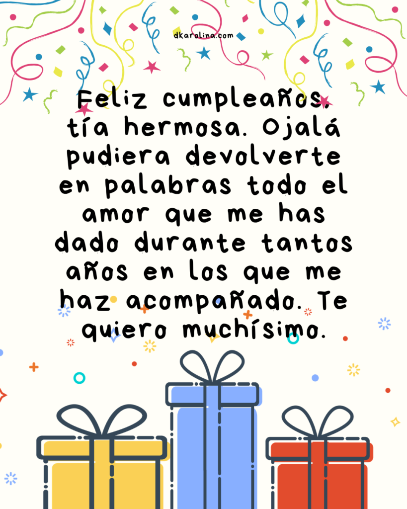Feliz cumpleaños tía
