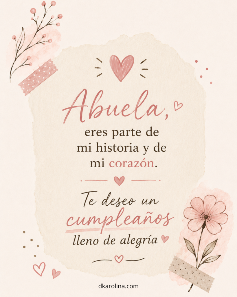 Frases para desear feliz cumpleaños a tu abuela