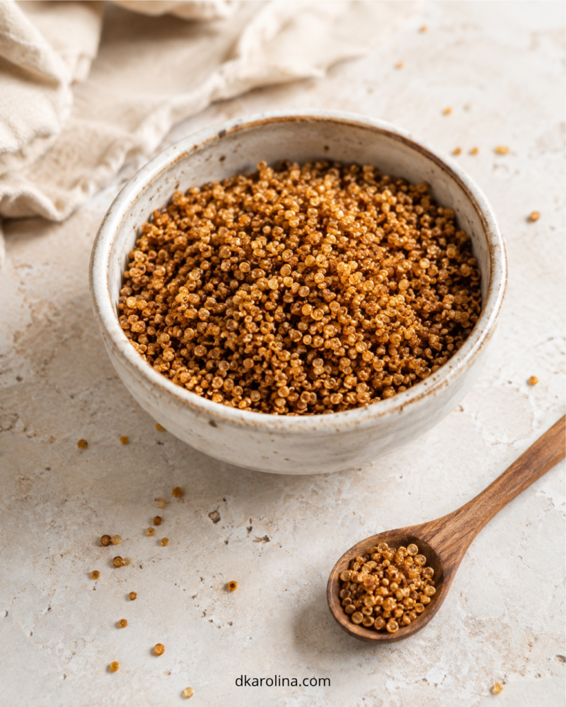 Quinoa crocante o crispy quinoa saludable - dkarolina.com
