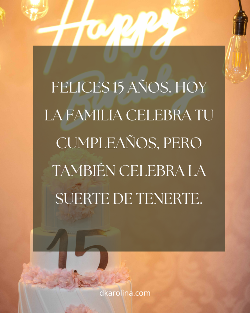 Frases para los 15 años de una sobrina