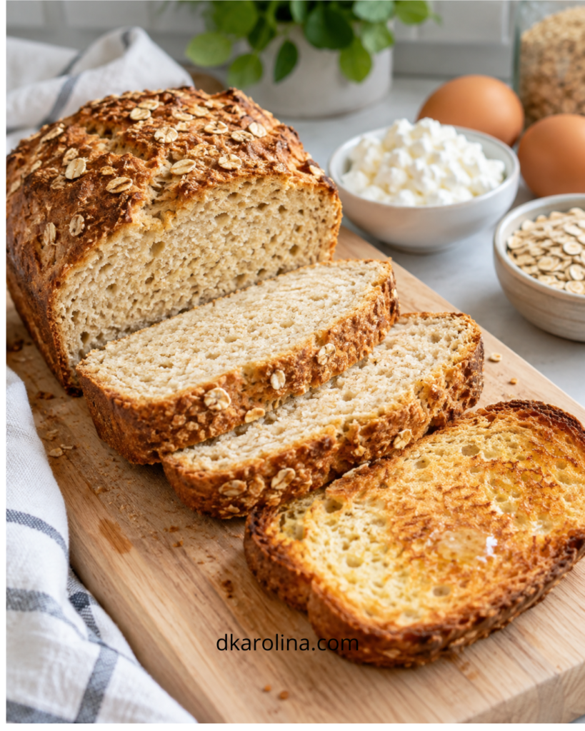 pan de queso cottage alto en proteína