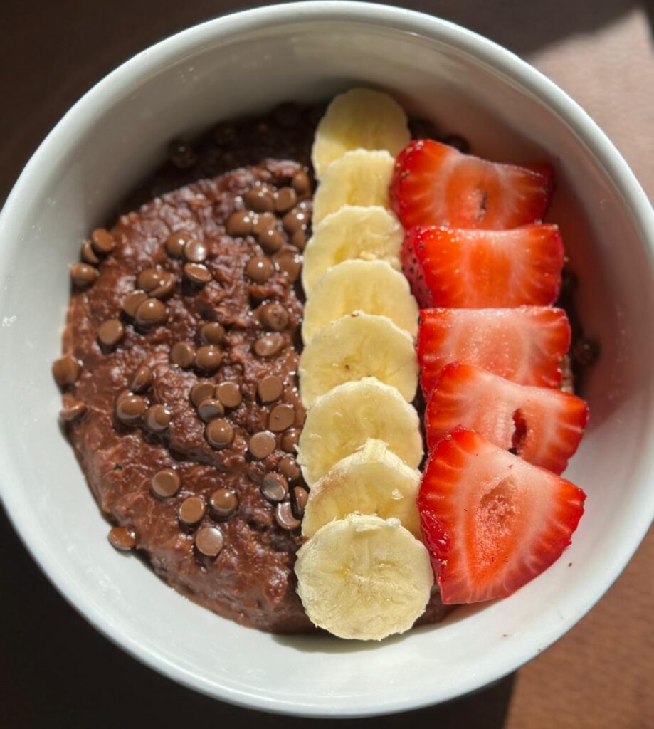 Avena con chocolate receta fácil y saludable - dkarolina.com